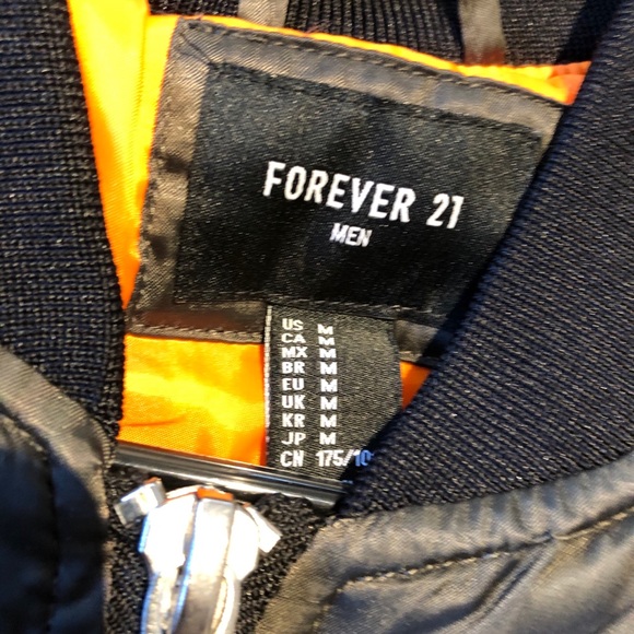 FOREVER 21 MENS BOMBER JACKET - Picture 2 of 4